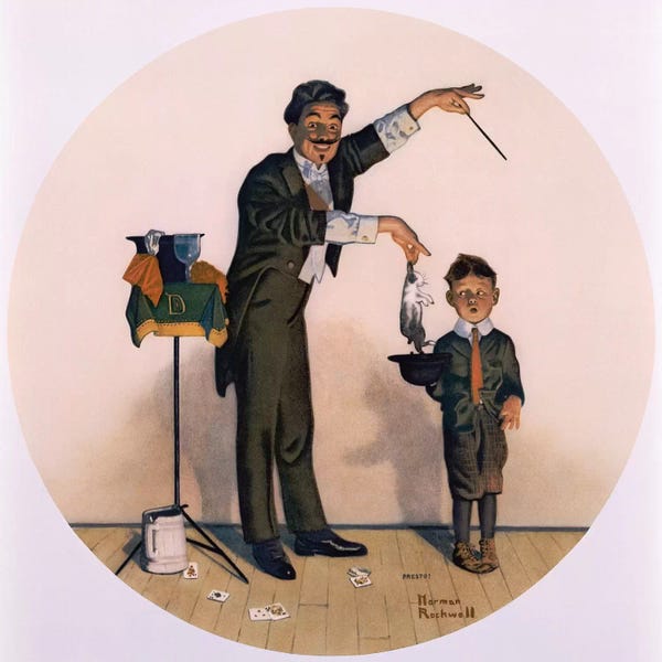 Norman Rockwell: The Magician by Norman Rockwell