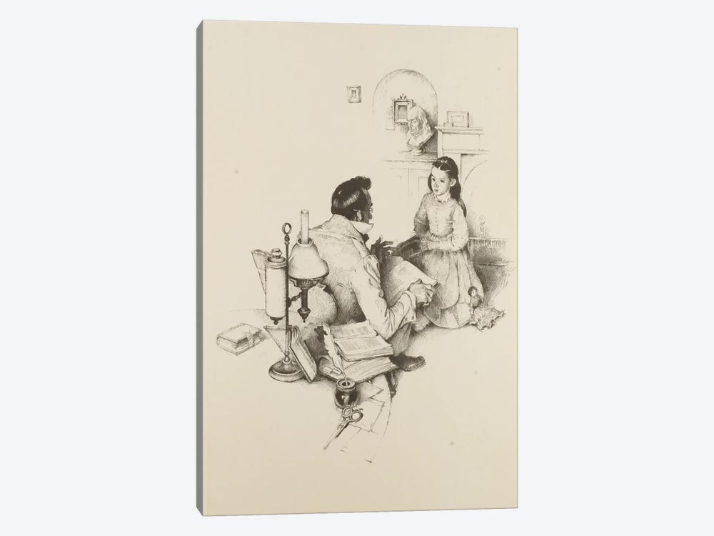 The Tutor by Norman Rockwell 1-piece Art Print