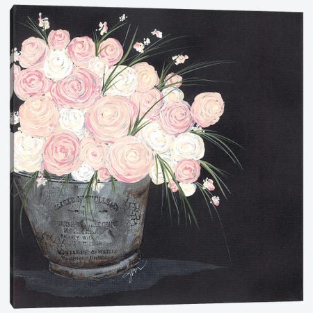 Ranunculus Spray Pink Canvas Print #NRS34} by Julie Norkus Canvas Art Print
