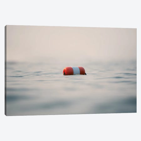 Calmness Or Buoy Over The Flat Water Surface Canvas Print #NRV113} by Nik Rave Canvas Art