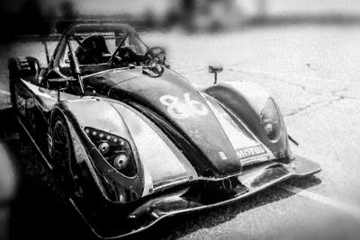 Formula 1 Motul Painting Black And White by Nik Rave framed canvas print