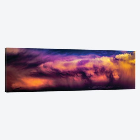 Panoramic Dramatic Purple Wolf Clouds Canvas Print #NRV142} by Nik Rave Canvas Print