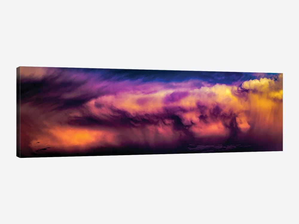 Panoramic Dramatic Purple Wolf Clouds by Nik Rave 1-piece Art Print