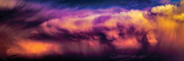 Nik Rave: Panoramic Dramatic Purple Wolf Clouds by Nik Rave