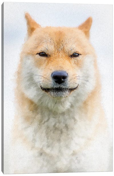Custodian Shiba Dog Painting Canvas Art Print - Shiba Inu Art