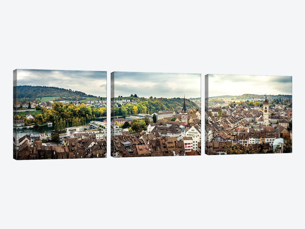 Panorama Of Switzerland by Nik Rave 3-piece Canvas Art Print