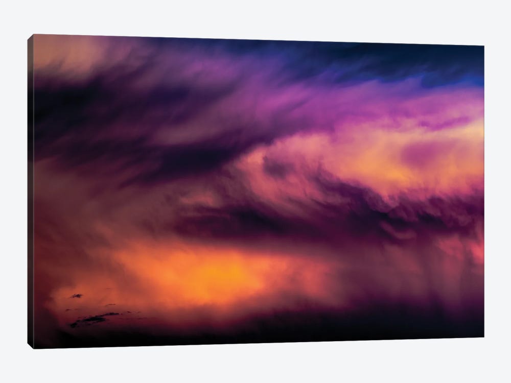 Panoramic Dramatic Purple Clouds I by Nik Rave 1-piece Canvas Art Print