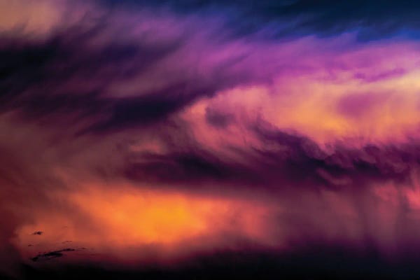 Nik Rave: Panoramic Dramatic Purple Clouds I by Nik Rave