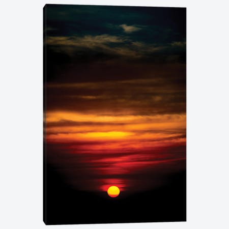 Sunset In A Deep Blue Sky Canvas Print #NRV185} by Nik Rave Canvas Wall Art
