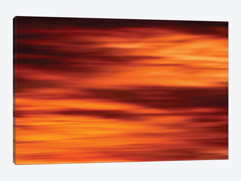 Red Sky Light Burst by Nik Rave 1-piece Canvas Print