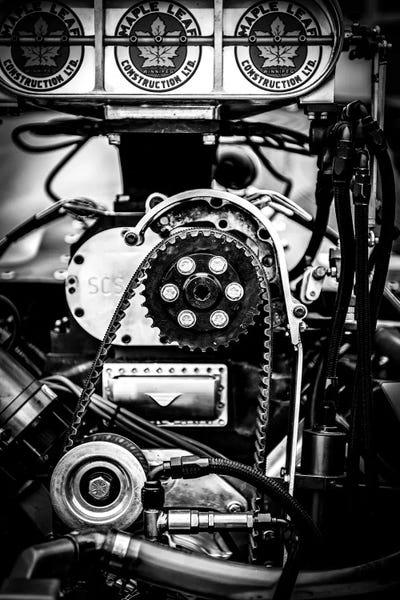 By Land: Drag Racing Car Engine by Nik Rave