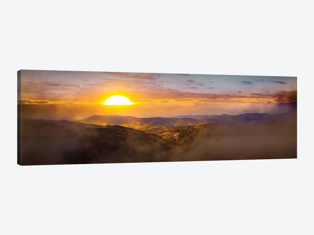 Sunrise Over German Hills by Nik Rave 1-piece Canvas Art Print