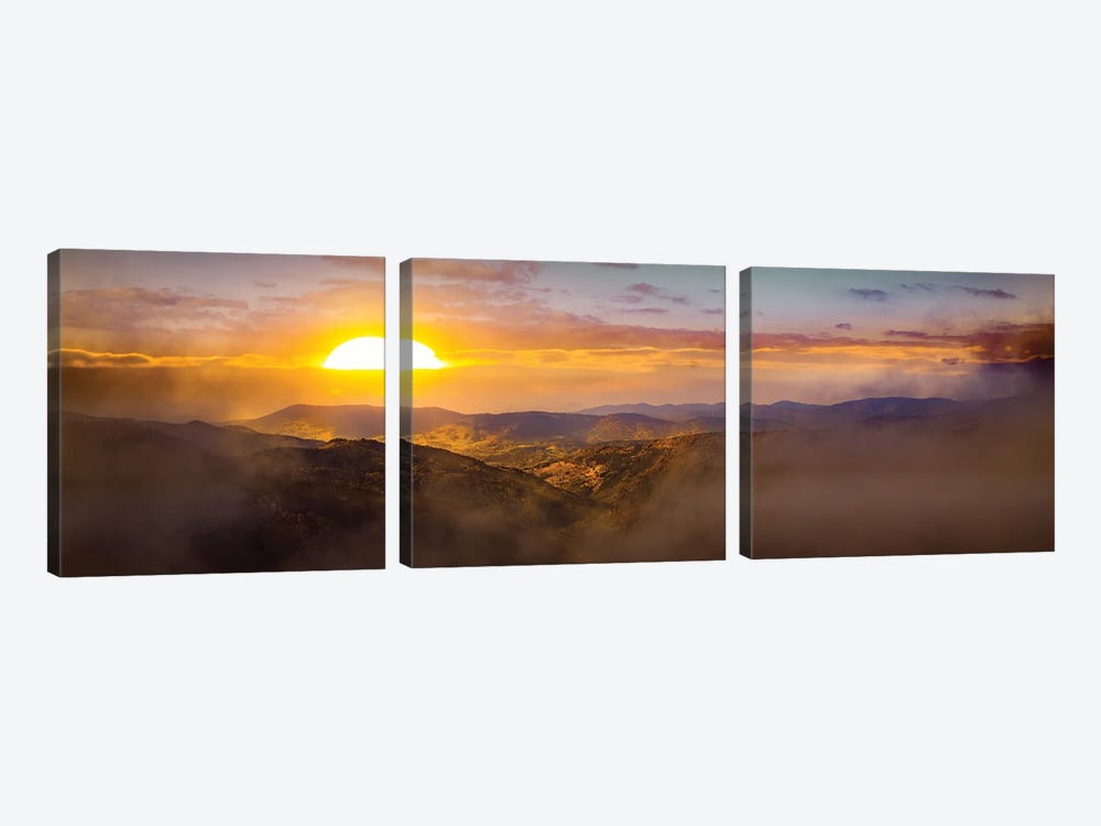 Sunrise Over German Hills by Nik Rave 3-piece Art Print