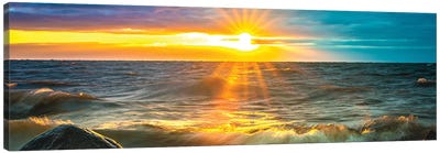 Sunrise Over Ocean II Canvas Art Print - Seascape Art