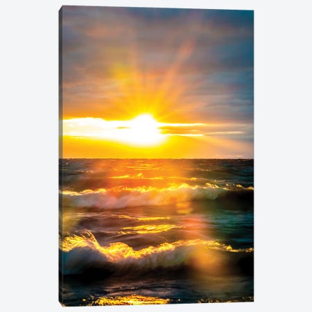 Sunrise Over Ocean III Canvas Print #NRV330} by Nik Rave Canvas Wall Art