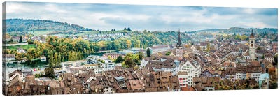 Panorama Of City In Switzerland Canvas Art Print - Switzerland Art