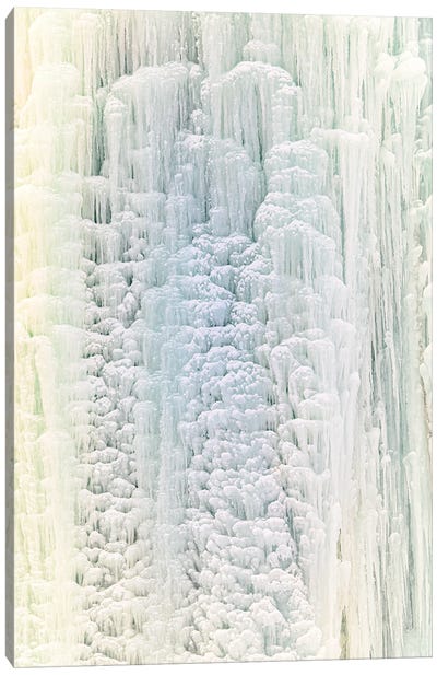 Frozen Waterfall III Canvas Art Print - Ice & Snow Close-Up Art