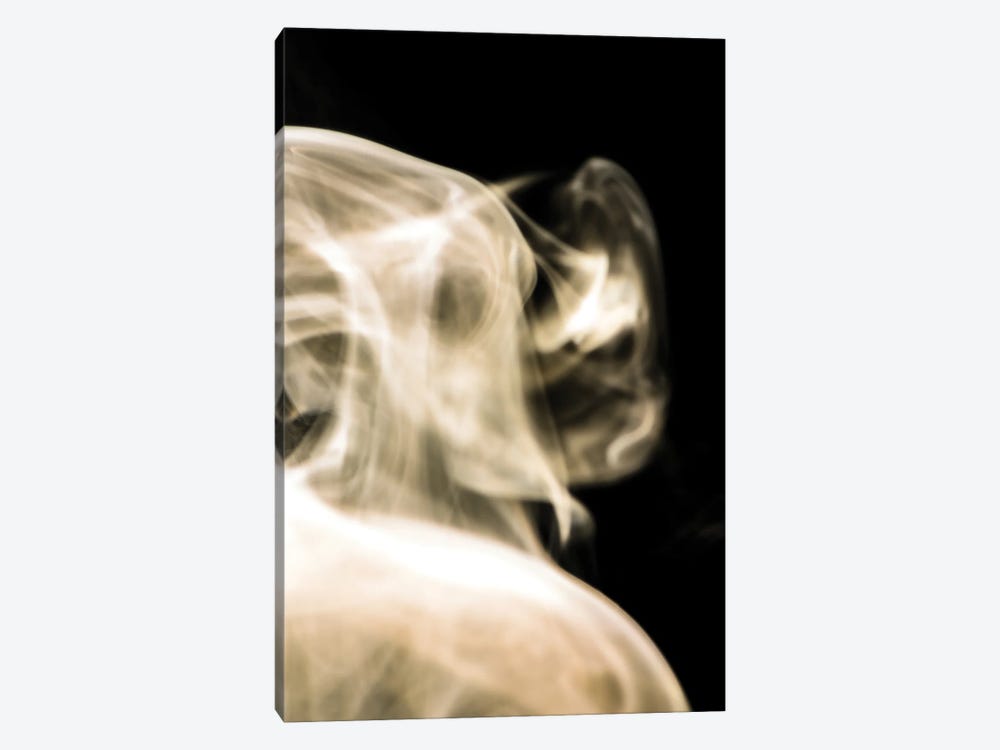 Face In The Smoke by Nik Rave 1-piece Canvas Art Print