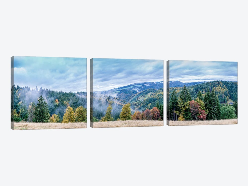 Germany Wilderness Panorama by Nik Rave 3-piece Canvas Art