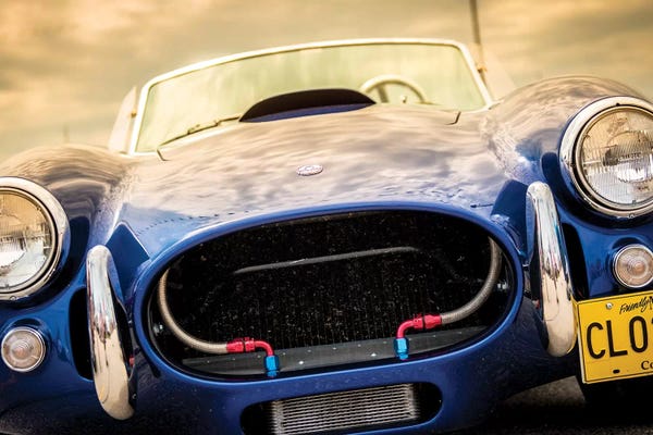 Nik Rave: Blue Shelby Cobra Close Up by Nik Rave