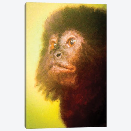 Monkey World Canvas Print #NRV507} by Nik Rave Canvas Art