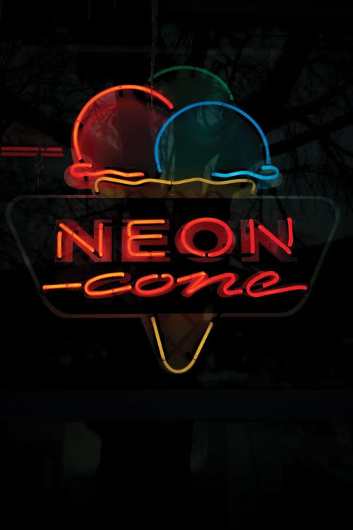 Neon Sign Of An Ice Cream Cone