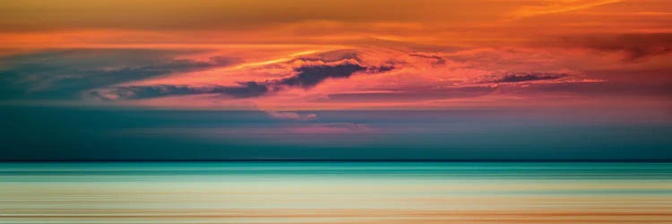 Sunset Over Lake by Nik Rave wall art