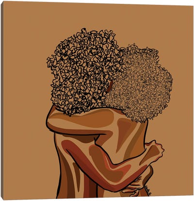 Afro Hug Canvas Art Print - NoelleRx