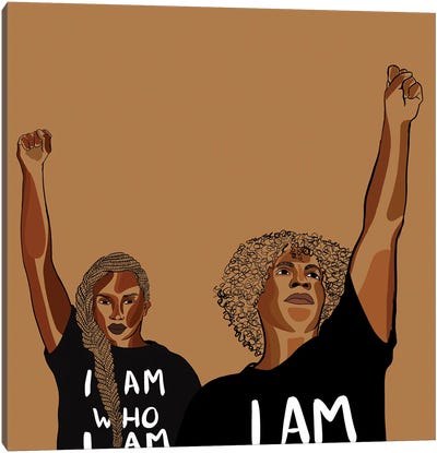I Am A Black Woman Canvas Art Print - Black Lives Matter Art