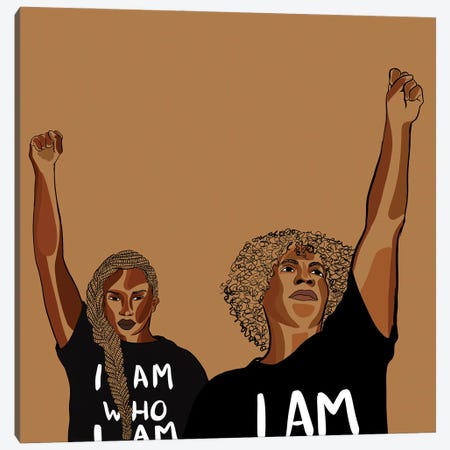 I Am A Black Woman Canvas Print #NRX115} by NoelleRx Canvas Wall Art
