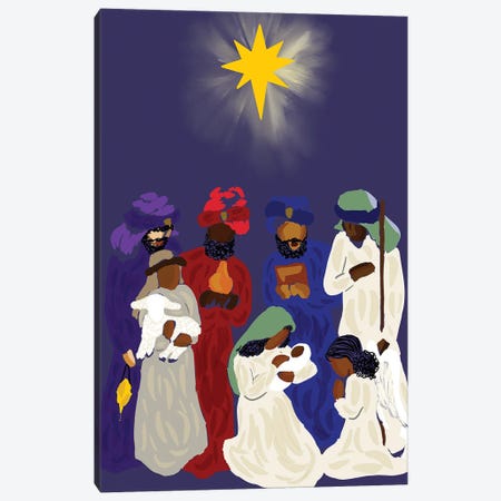 Black Nativity Canvas Print #NRX119} by NoelleRx Canvas Art Print