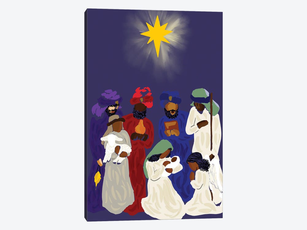 Black Nativity by NoelleRx 1-piece Canvas Art