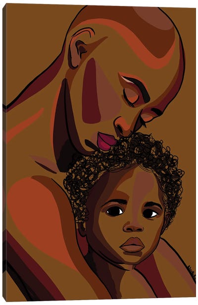 Mommy’s Baby II Canvas Art Print - Black Love Art