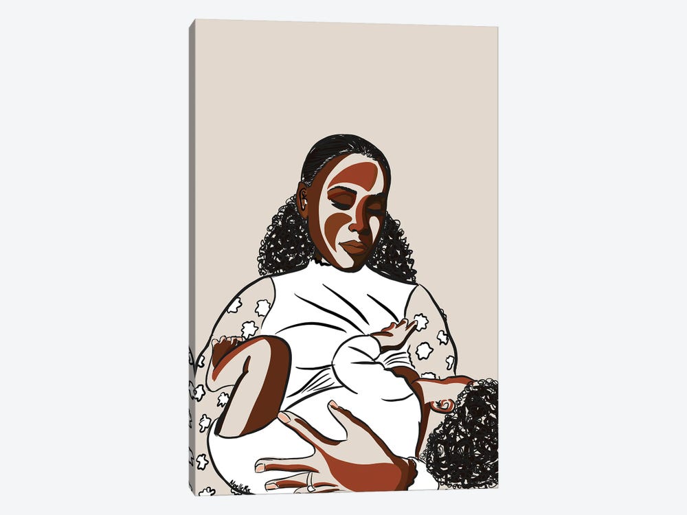 Black Mothers Breastfeed II by NoelleRx 1-piece Canvas Art Print