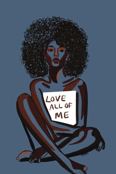 Love All Of Me by NoelleRx framed canvas print