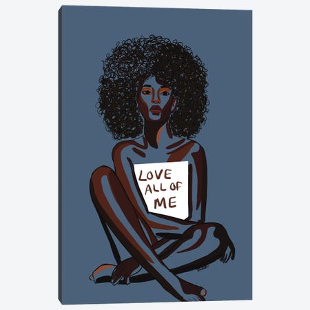Love All Of Me Canvas Print #NRX25} by NoelleRx Canvas Print