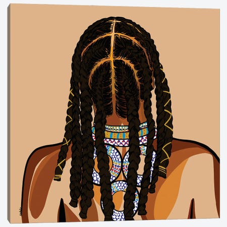 Black Hair Story - Cornrows Canvas Print #NRX31} by NoelleRx Canvas Print