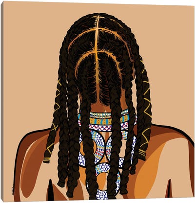 Black Hair Story - Cornrows Canvas Art Print