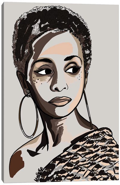 Black Hair Story - Low Fro Canvas Art Print