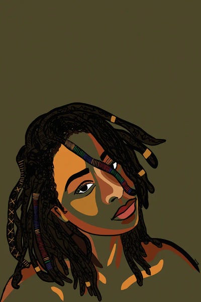 Black Hair Story- Locs by NoelleRx canvas print