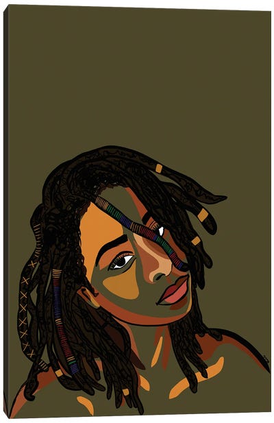 Black Hair Story- Locs Canvas Art Print - NoelleRx