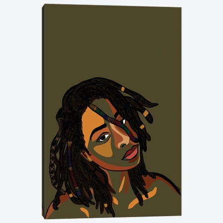 Black Hair Story- Locs Canvas Print #NRX40} by NoelleRx Canvas Wall Art