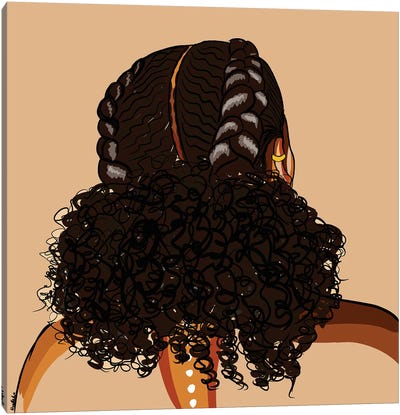 Black Hair Story-Low Puff Canvas Art Print - NoelleRx