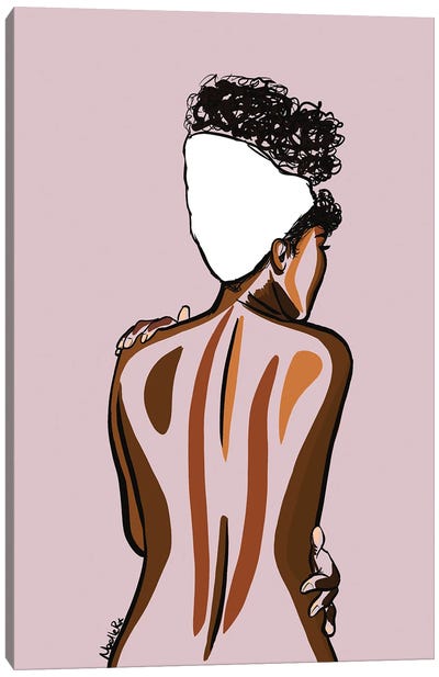 Love Your Body V Canvas Art Print - Black Love Art