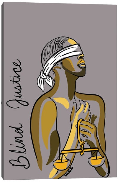 Blind Justice Canvas Art Print - Black Lives Matter Art