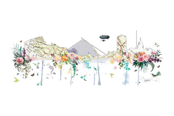 Dublin: Dublin Collage Skyline by Natalie Ryan