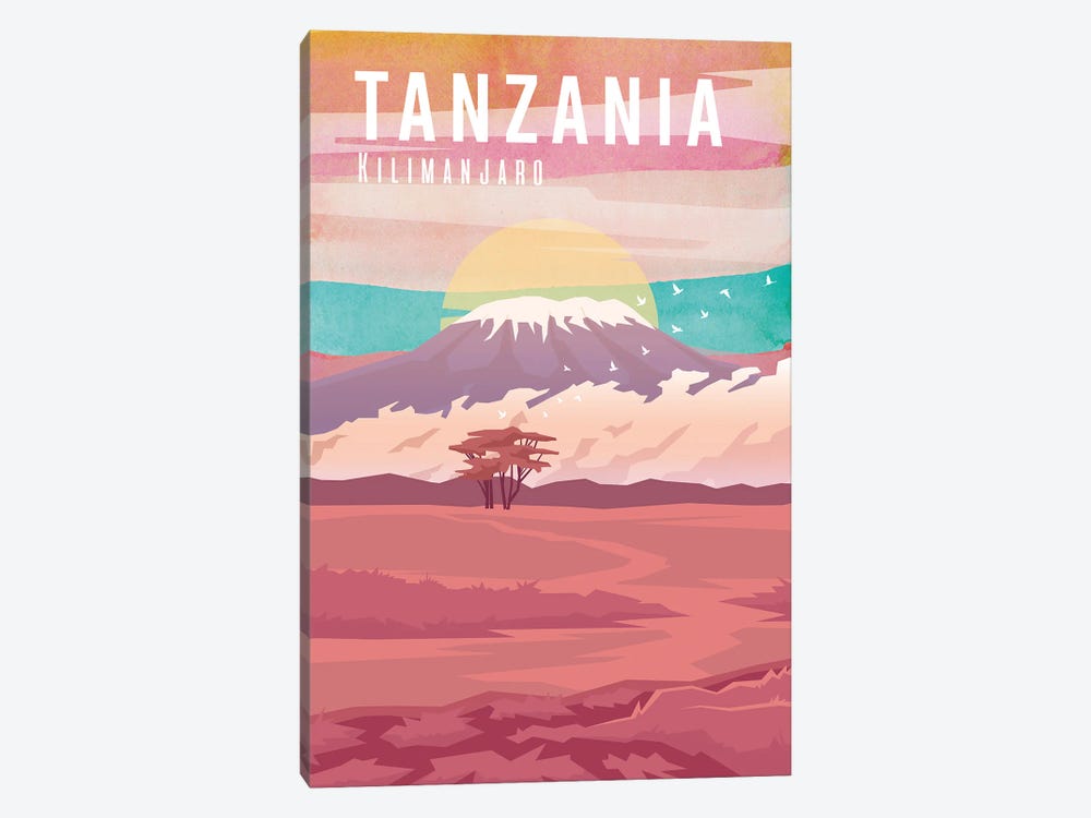 Tanzania Travel Poster by Natalie Ryan 1-piece Art Print