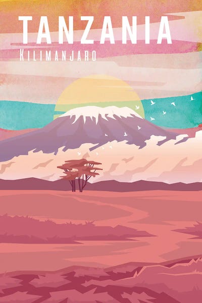Natalie Ryan: Tanzania Travel Poster by Natalie Ryan