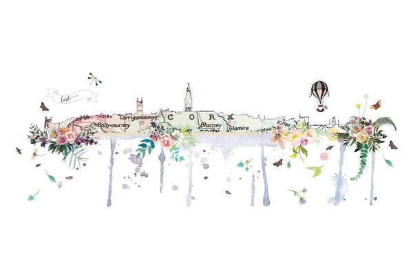 Cork City: Cork Collage Skyline by Natalie Ryan