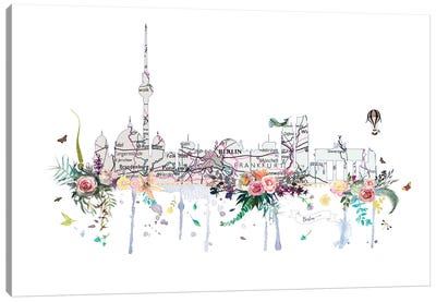 Berlin Collage Skyline Canvas Art Print - Natalie Ryan